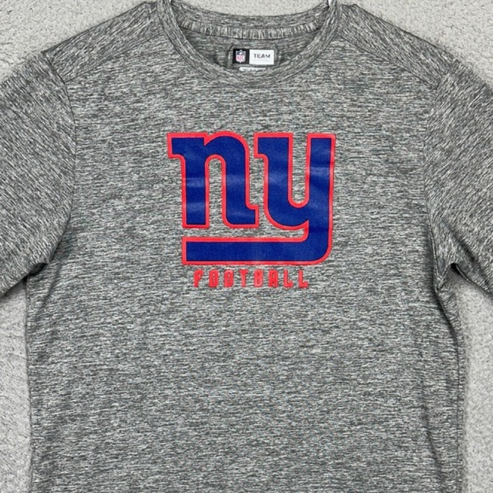 New York Giants NFL T-Shirt Adult Medium Grey Heather Football Tee Mens TX3 Cool